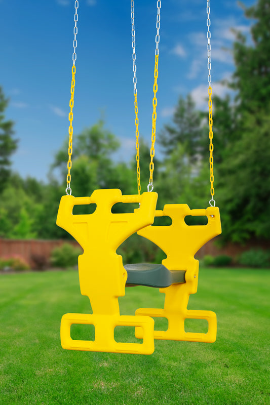 Double Glider Swing w/ Chains – Creative Cedar Designs