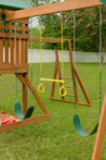 Mountain View Lodge Swing Set w/ Wooden Roof