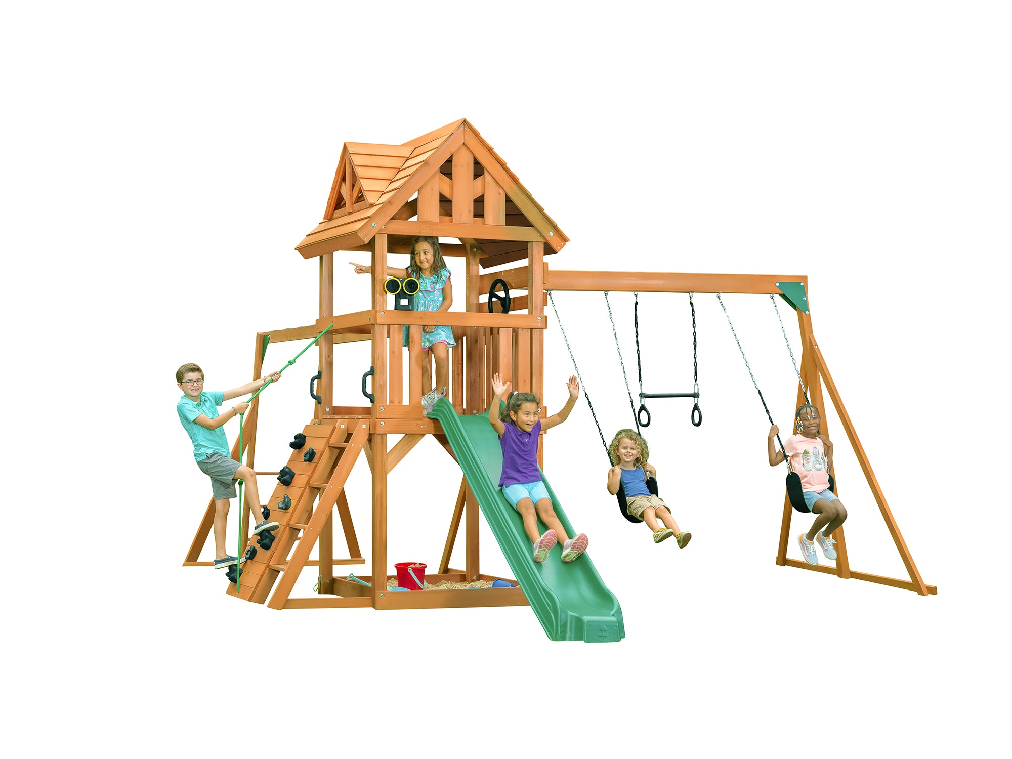 Cedar summit twin mountain lodge playset clearance