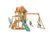 Mountain View Lodge Swing Set w/ Wooden Roof