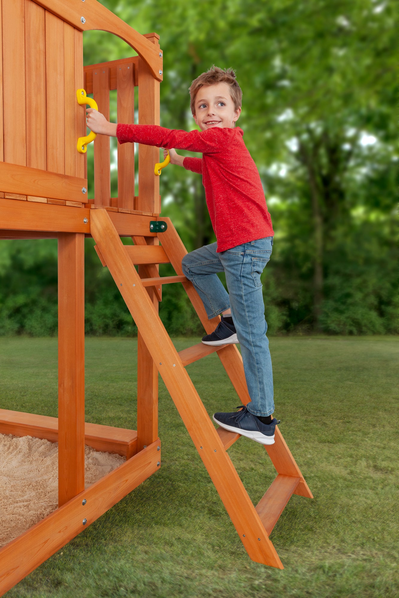 Timber Valley Wooden Swingset- Choose from Accessory Color