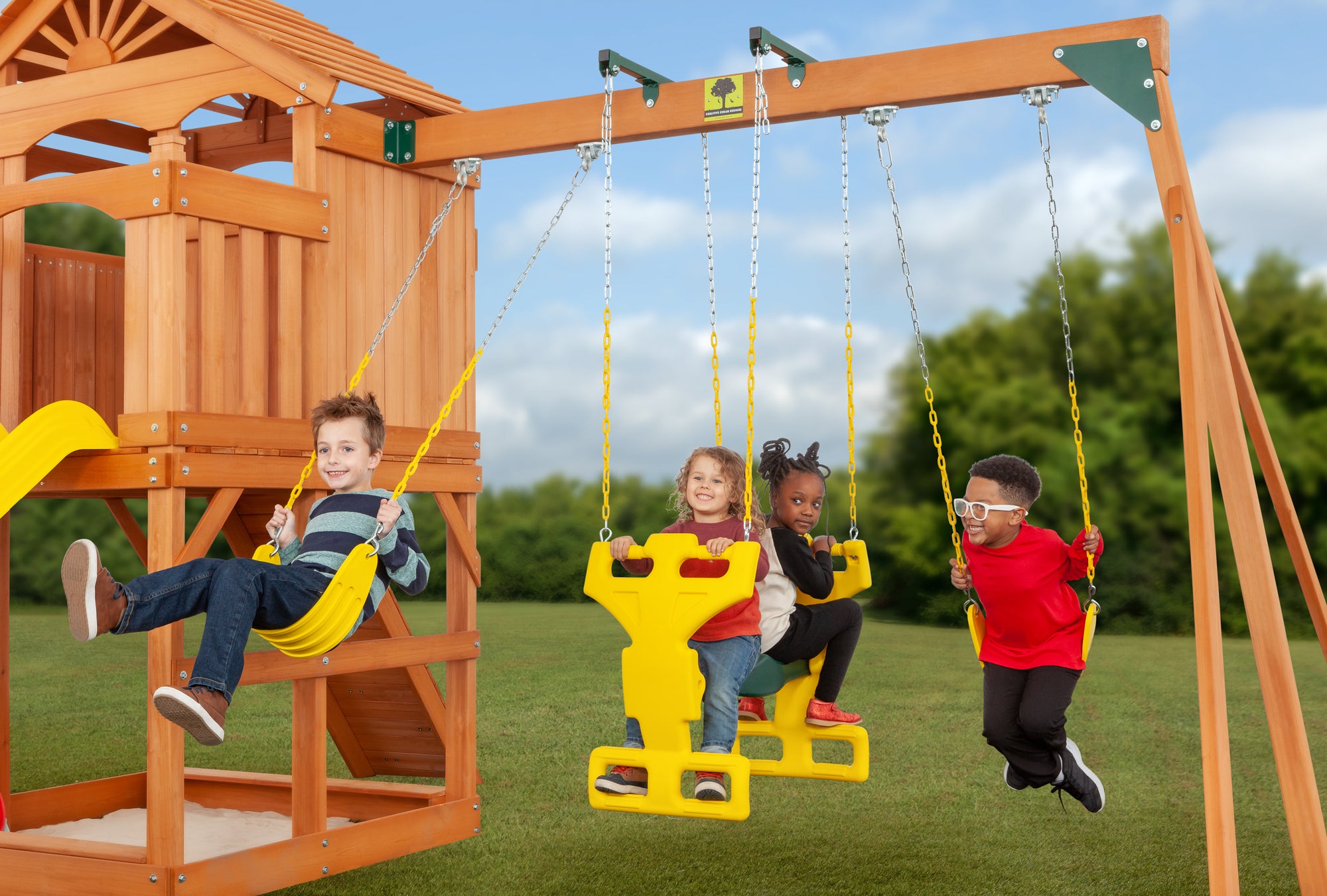 Creative cedar designs shop timber valley wooden playset