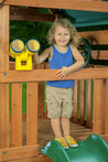 Mountain View Lodge Swing Set w/ Wooden Roof