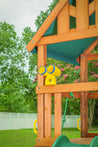 Mountain View Lodge Swing Set w/ Wooden Roof