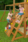 Mountain View Lodge Swing Set w/ Wooden Roof